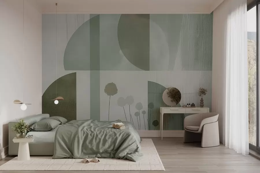 wall murals Flowers and texture w09627v2