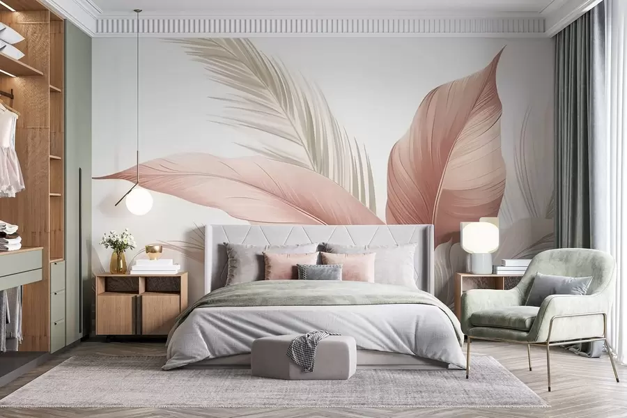 wall murals Sharp leaves, fern w04918