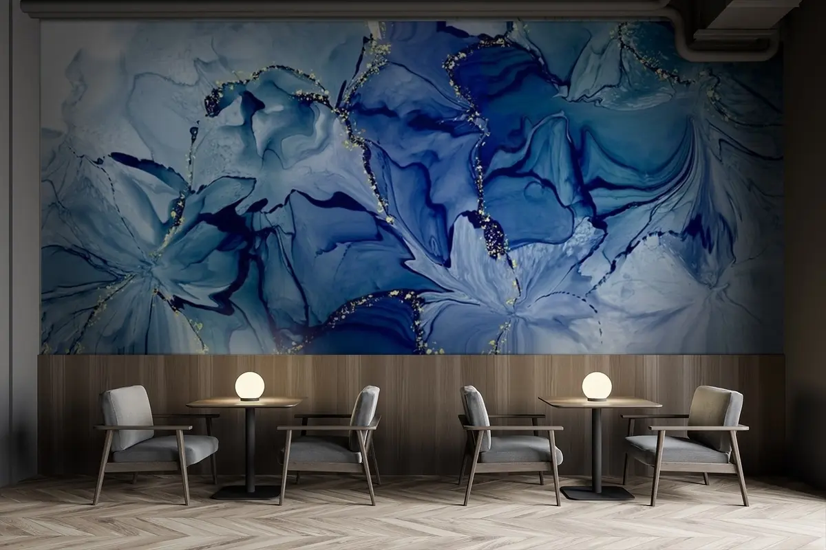 wall murals Liquid, water e blue u71858