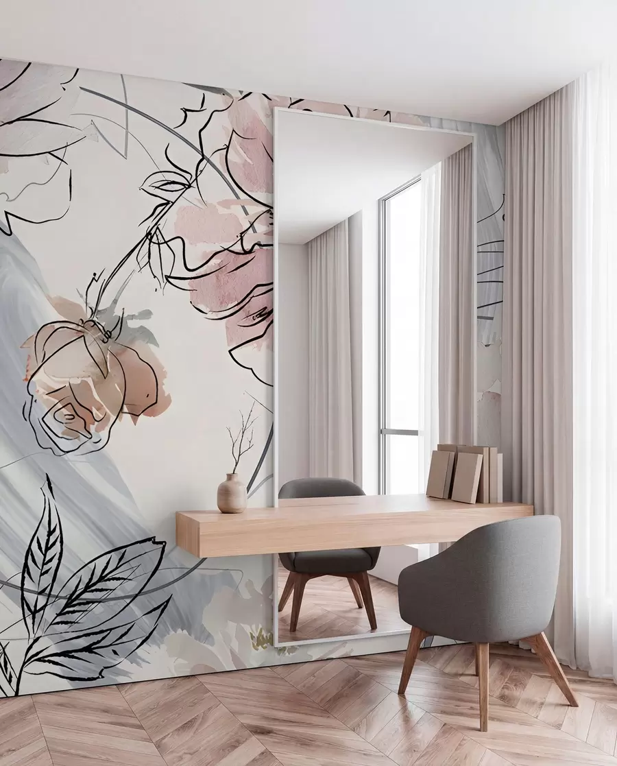 wall murals Watercolor flowers u71515