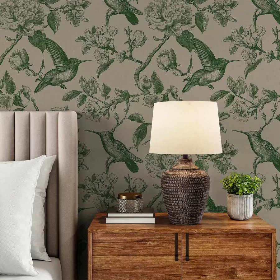 wall murals Birds in a Botanical Garden a00965
