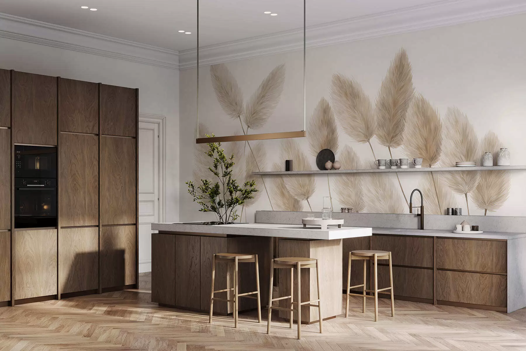 wall murals Field spikelets w05175