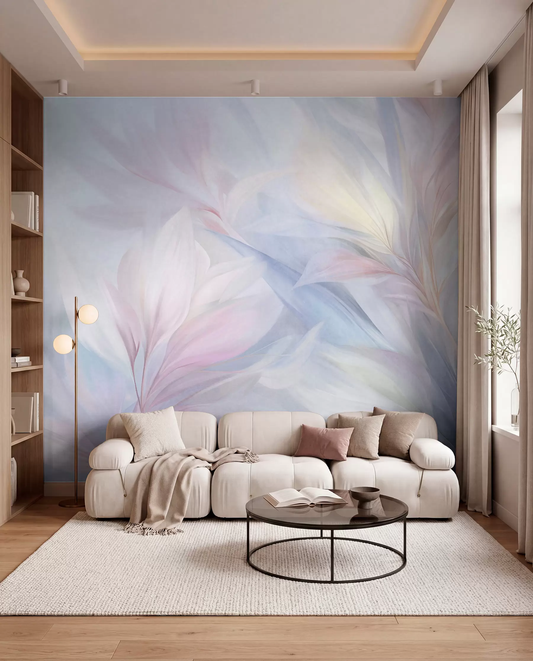wall murals Pastel Feathers w09634