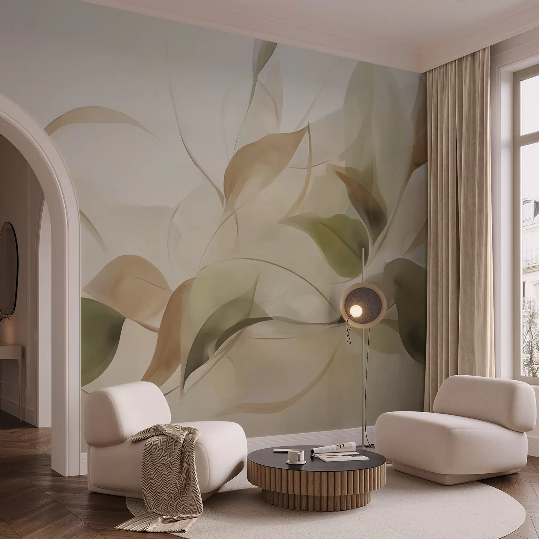 wall murals Abstract foliage w05207
