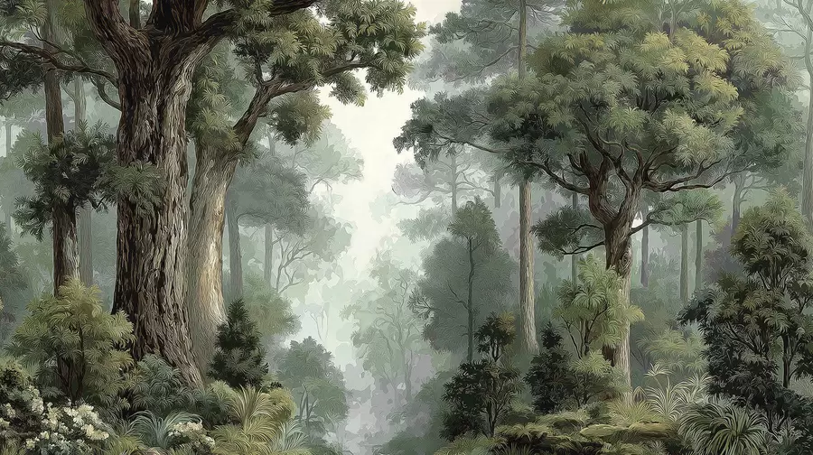 wall murals Deciduous forest w05196