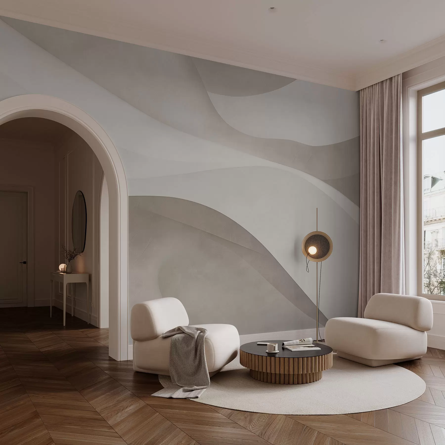 wall murals Abstract wall, waves w09694