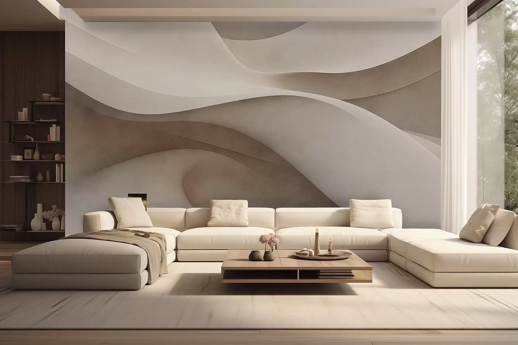 wall murals Abstract wall, waves w09694