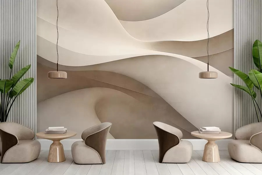 wall murals Abstract wall, waves w09694