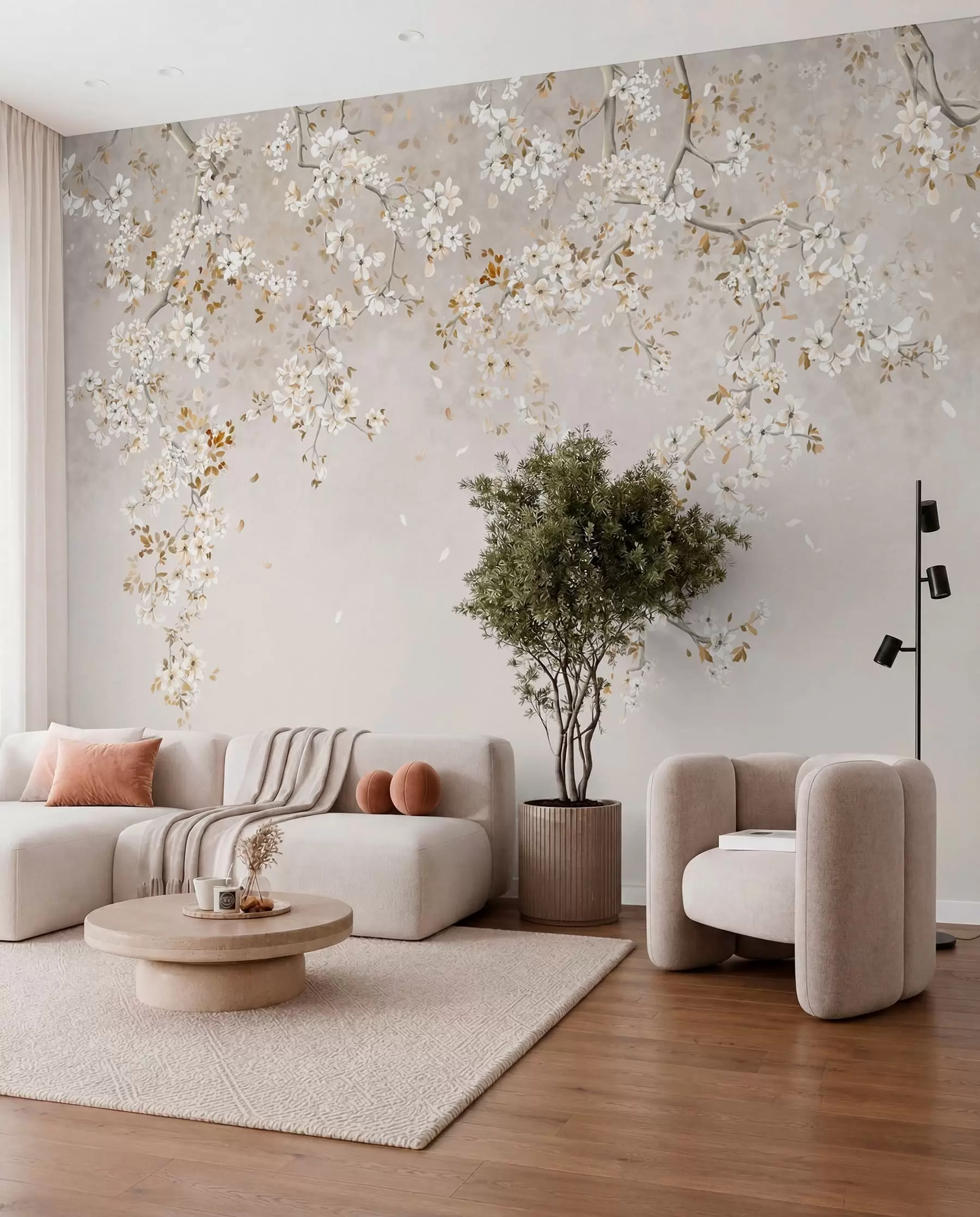 wall murals Ivory Blossom w05129