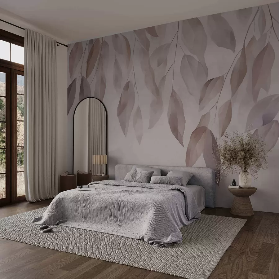wall murals Hanging leaves w05216v1