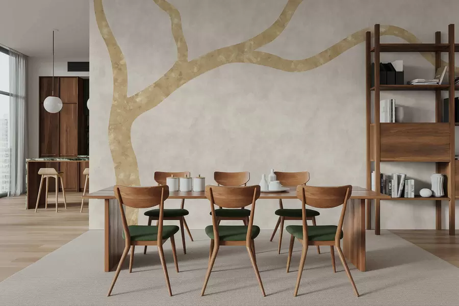 wall murals Light branch on pale background w05144