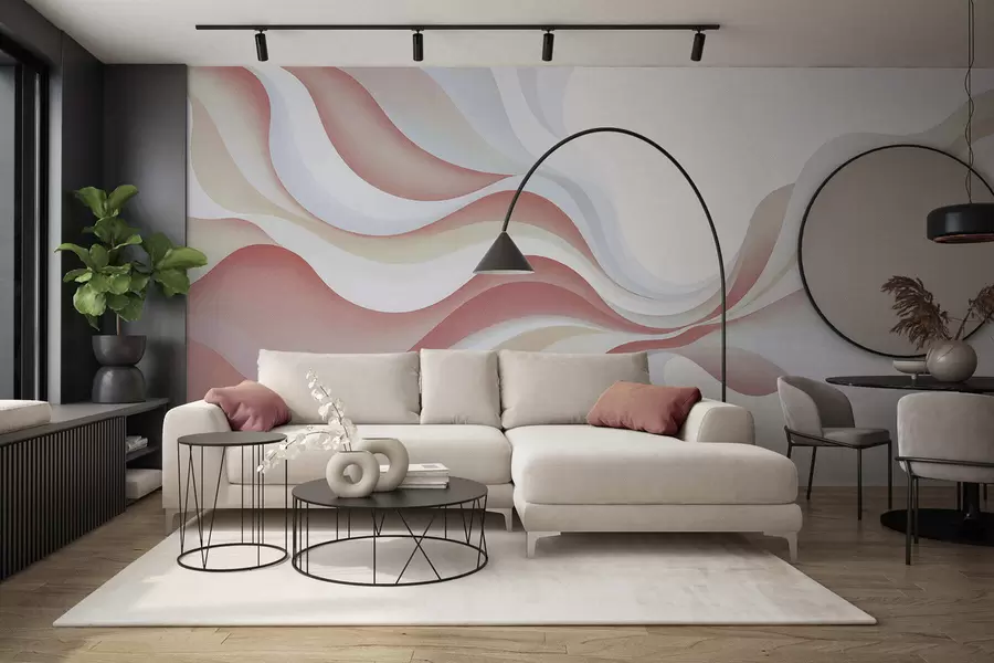 wall murals Smooth elegant waves w05245