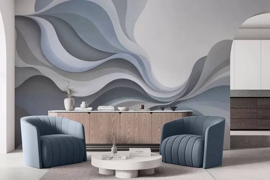 wall murals Smooth elegant waves w05245v2