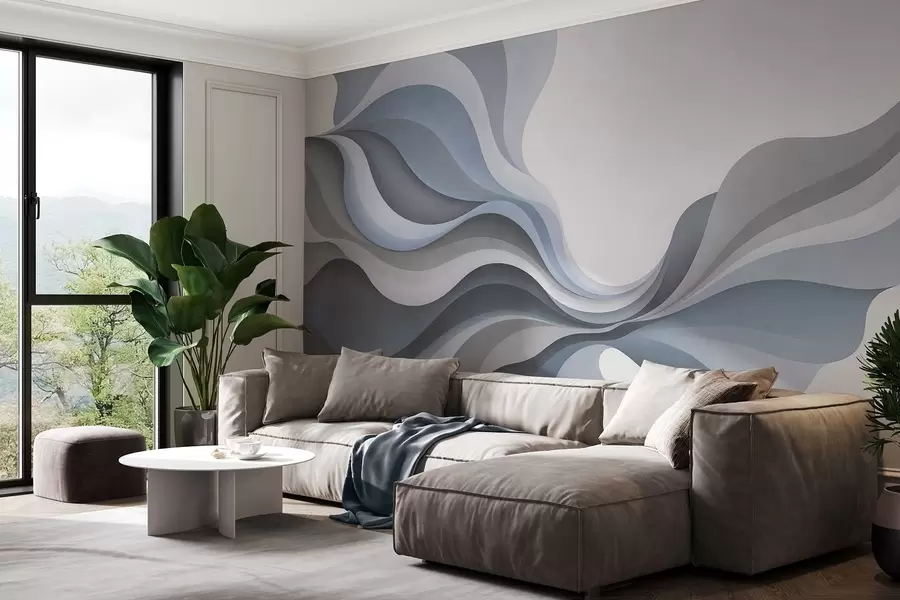 wall murals Smooth elegant waves w05245v2