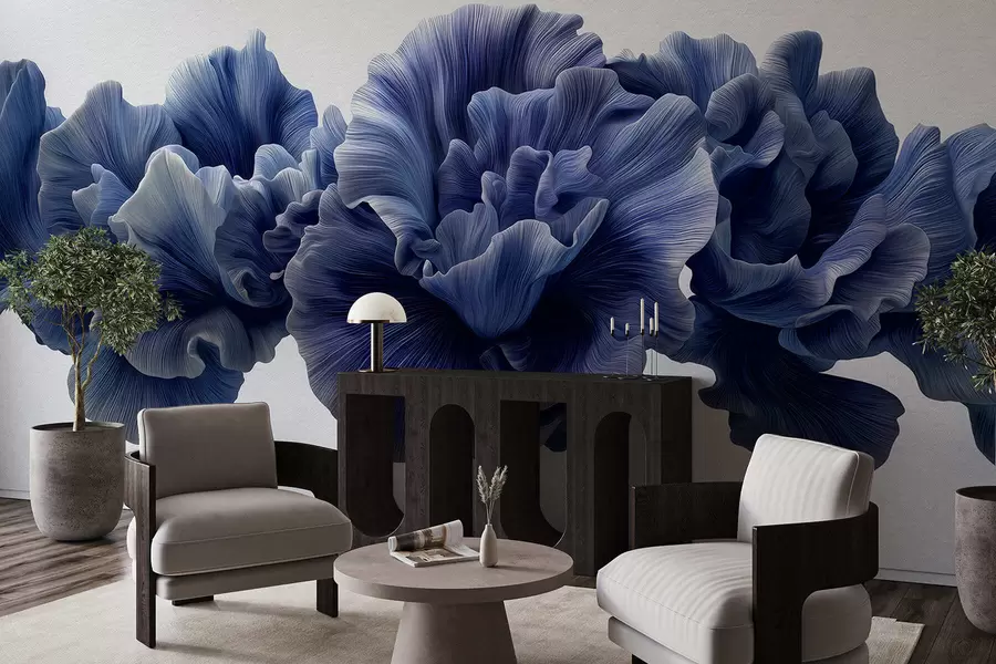 wall murals Luxurious curves of petals w05249