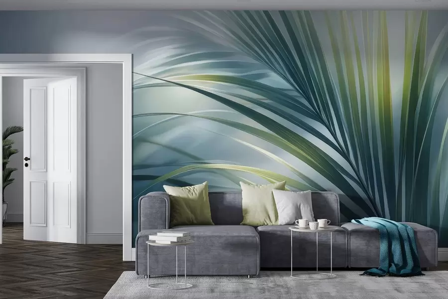 wall murals Large leaves w05253v1