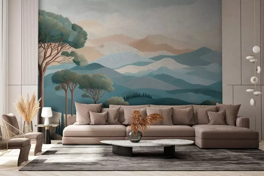 wall murals Landscape in oil paint style w05258
