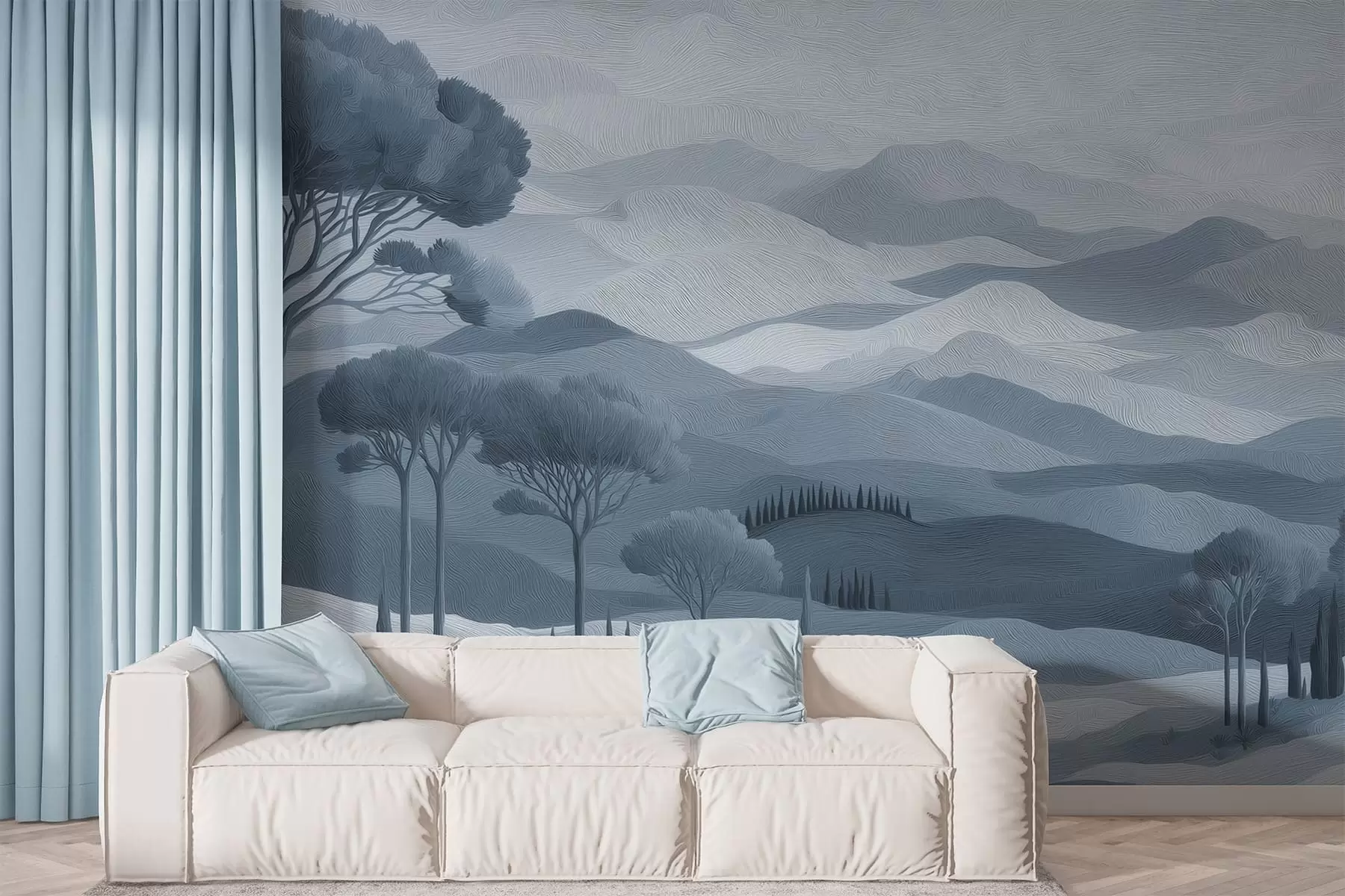 wall murals Landscape in oil paint style w05258v2