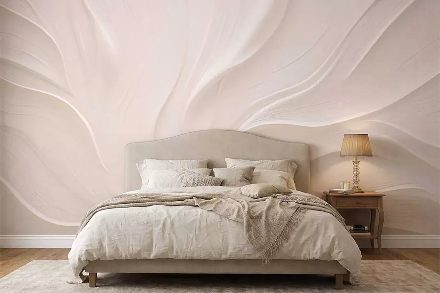 wall murals Delicate translucent leaves on a branch w05267