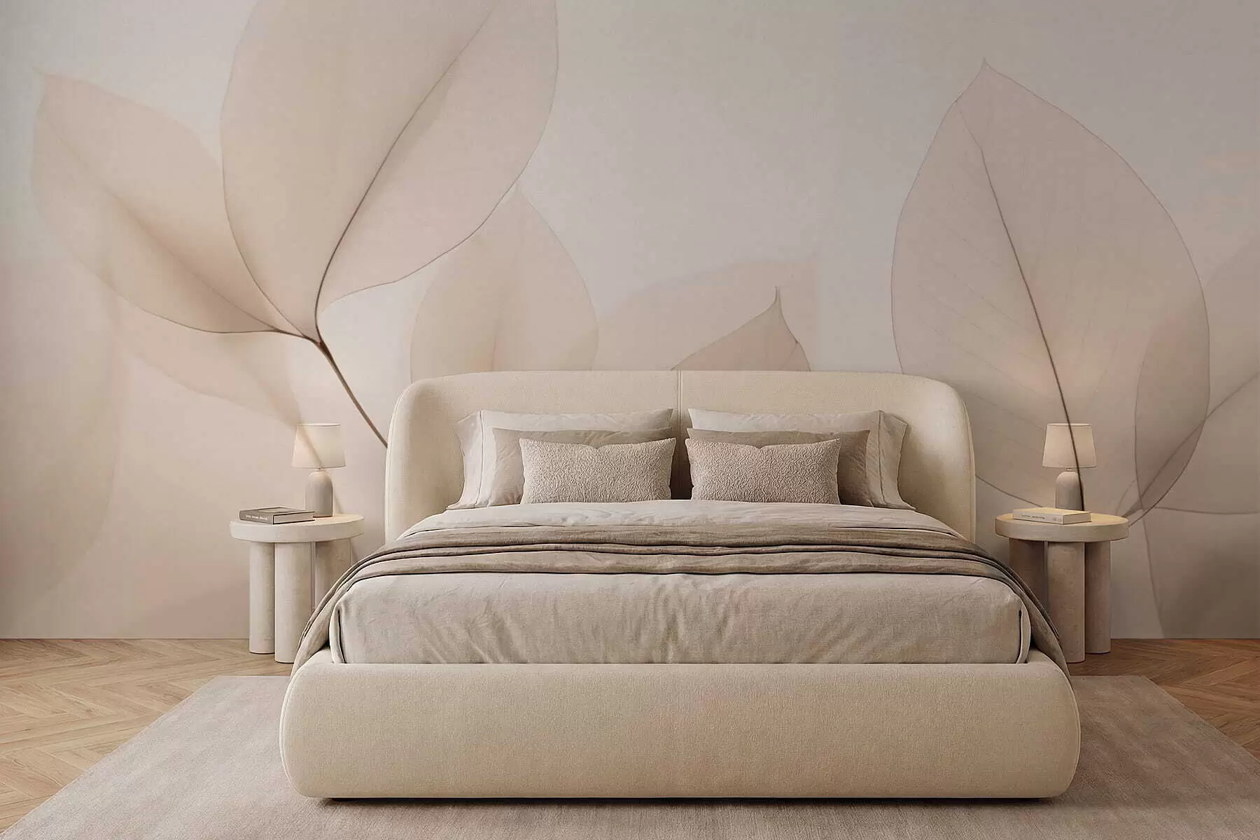 wall murals White flower with fine line w05268