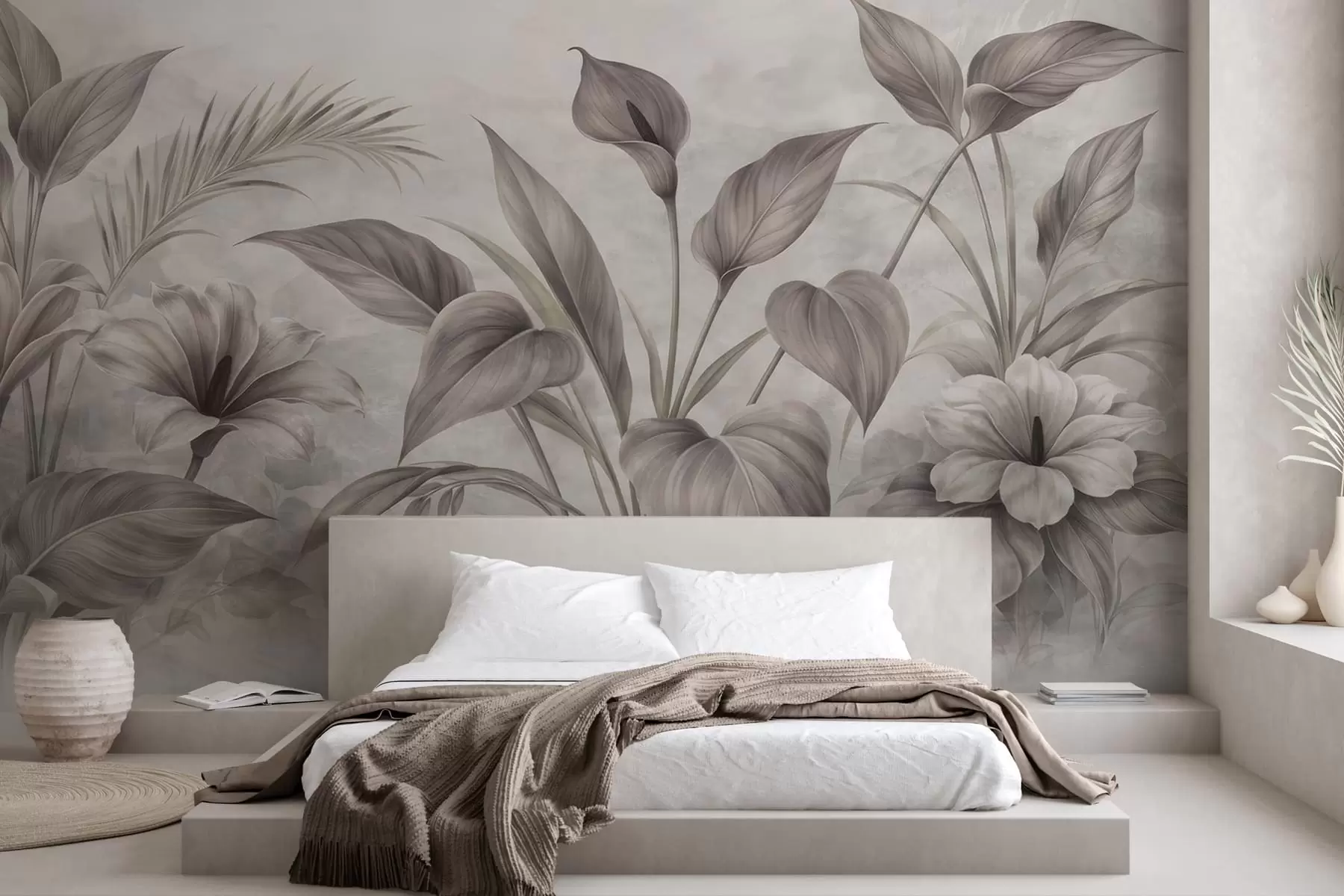 wall murals Flowers and leaves w05287
