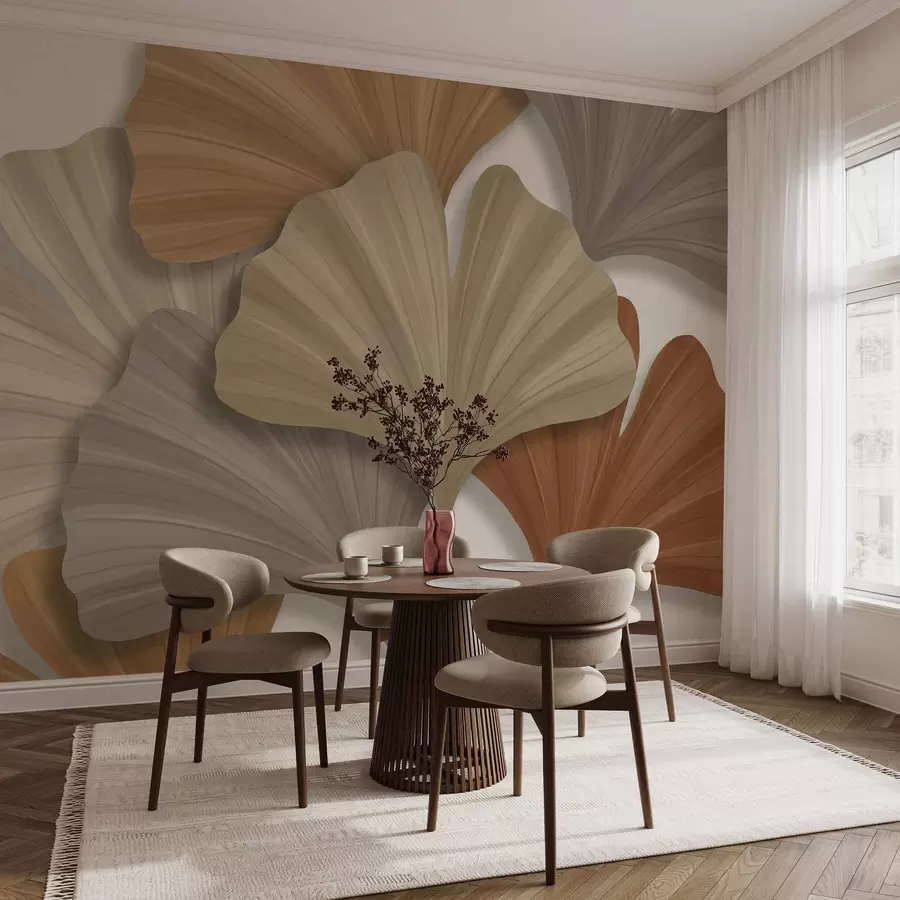 wall murals Large leaves w05288
