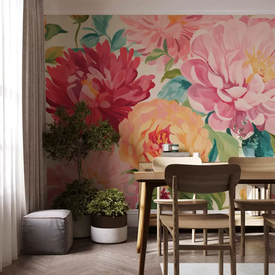 wall murals Peony garden w05313