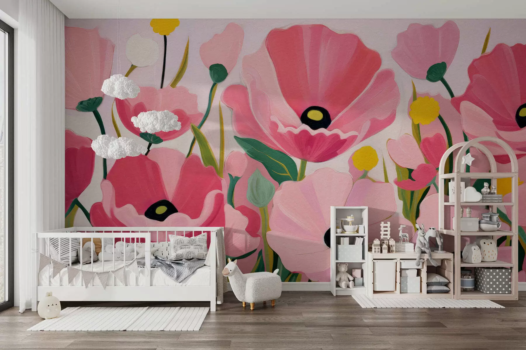 wall murals Succulent poppies w05316