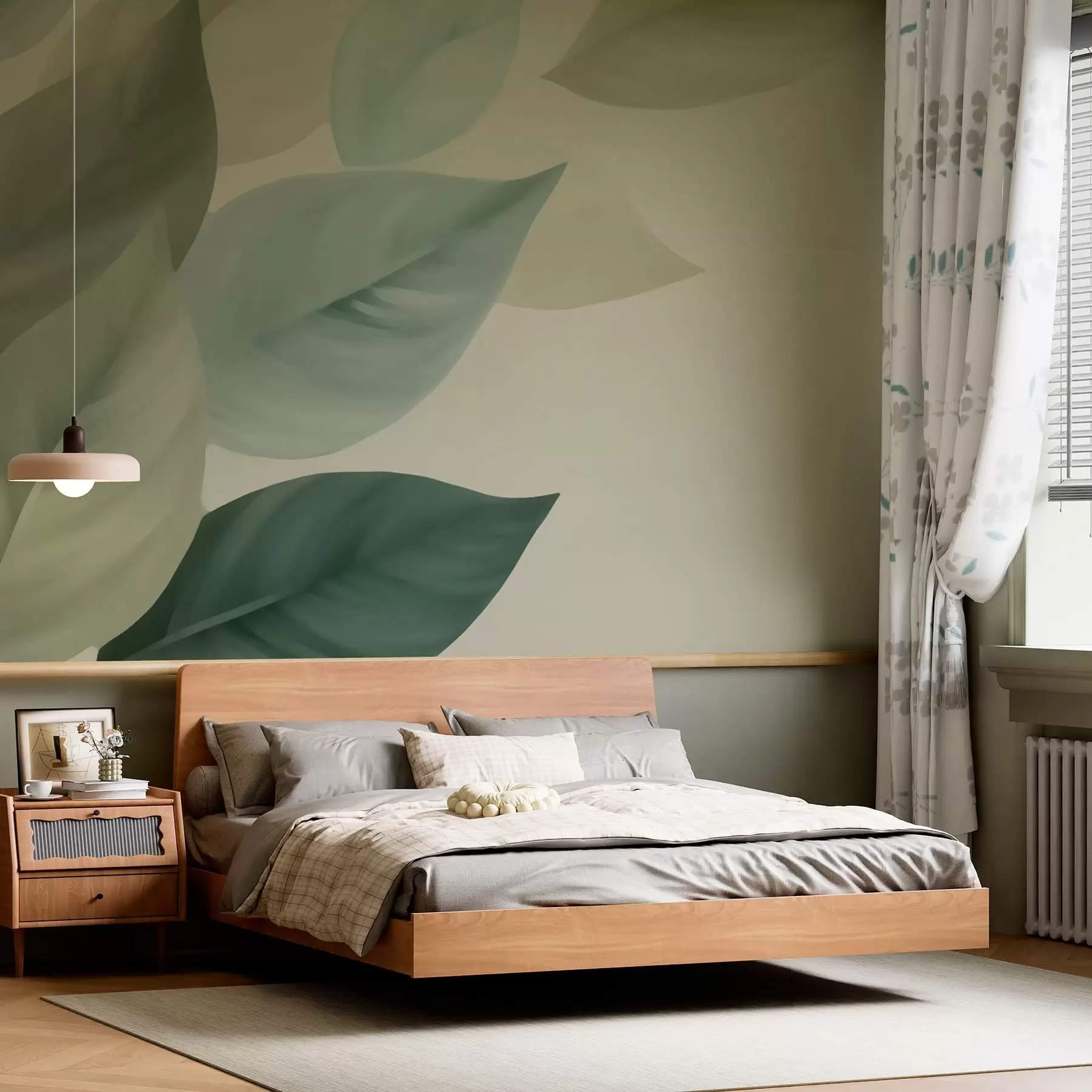 wall murals Large leaves w05107