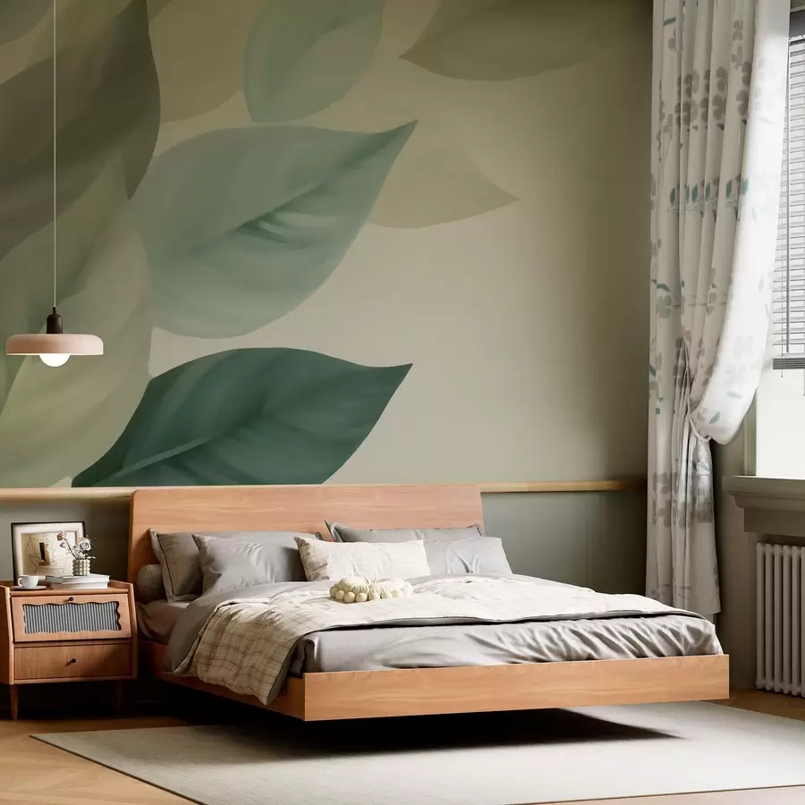 wall murals Large leaves w05107