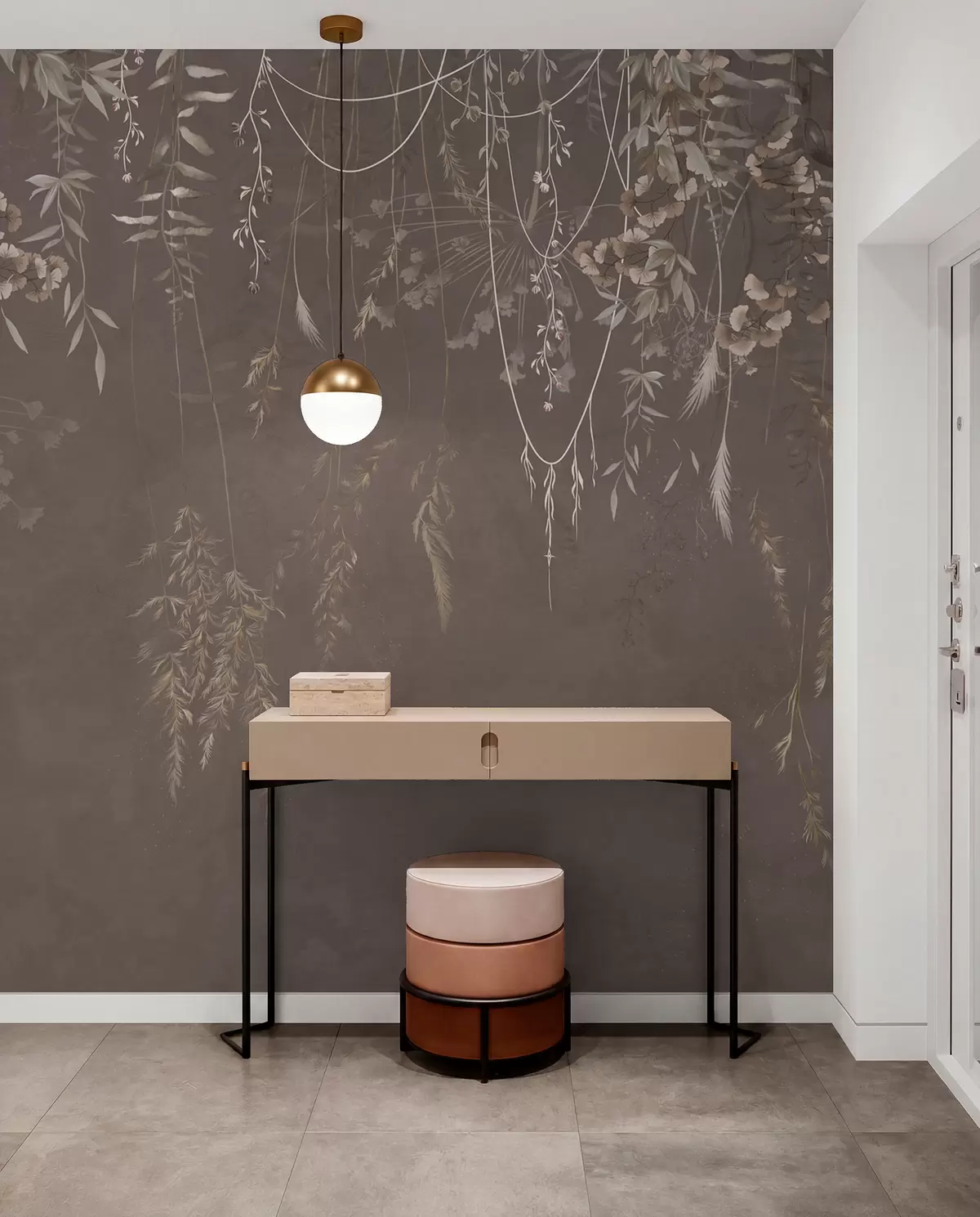wall murals Hanging plants on a dark background w05320v1