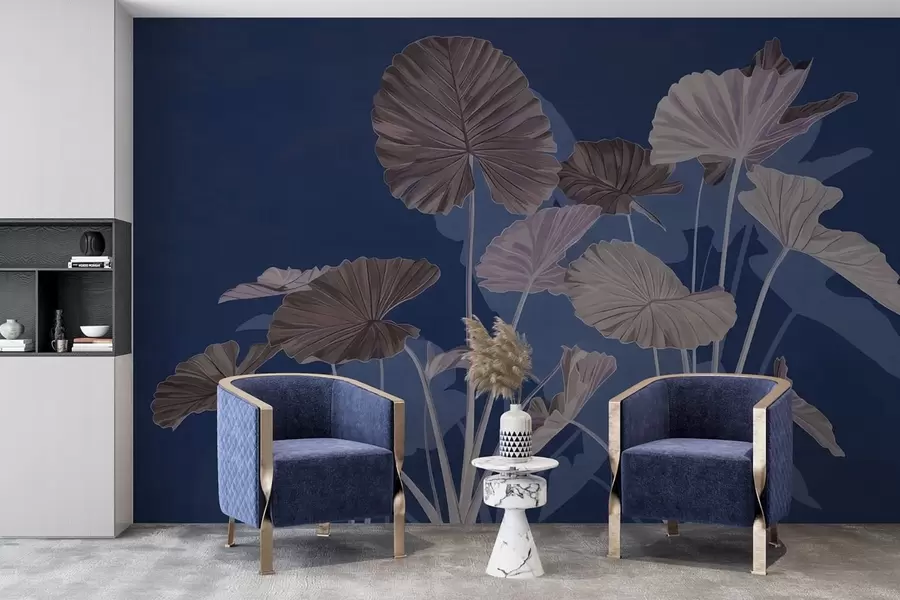 wall murals Garden of painted lotuses w05364