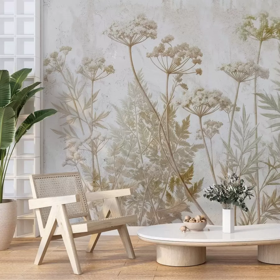 wall murals Intertwined everlasting flowers w05369
