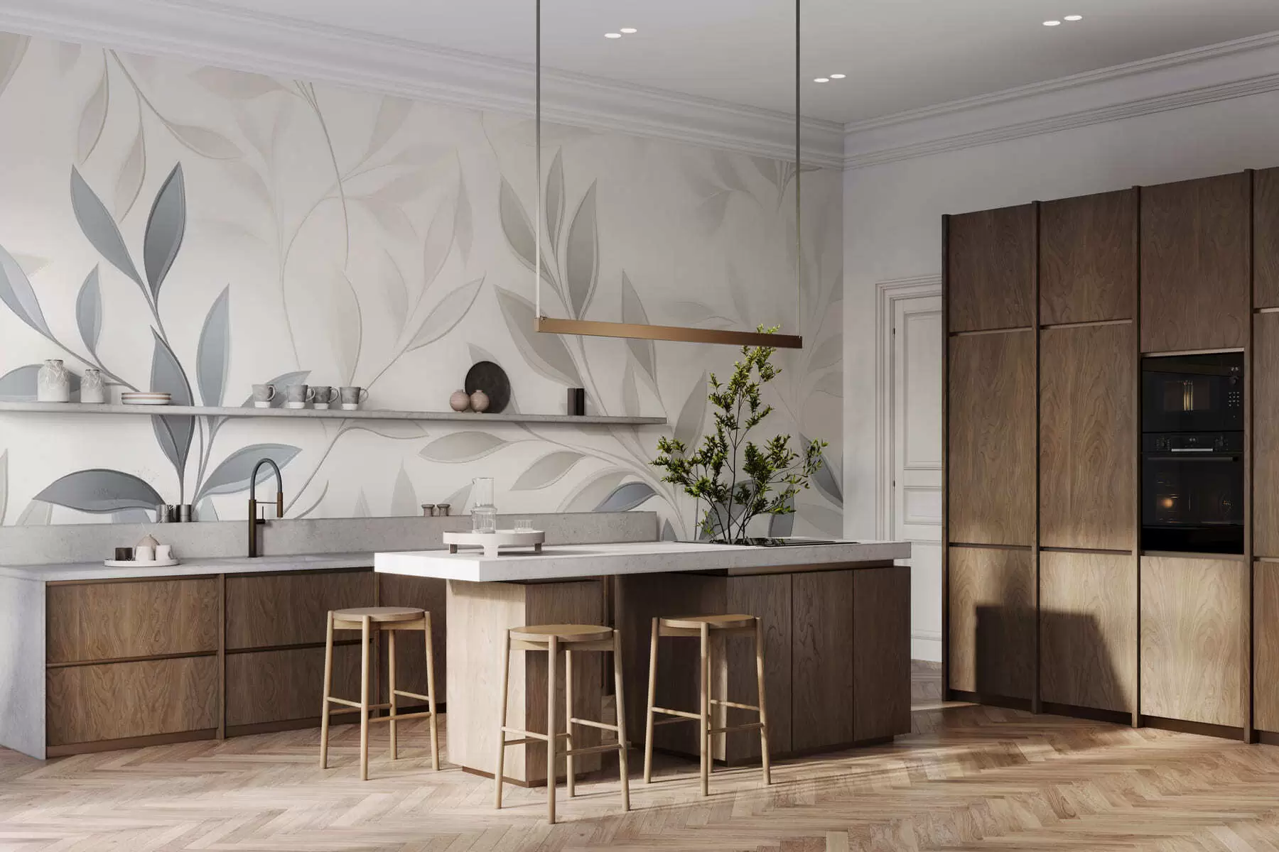 wall murals Silent among the leaves w05279