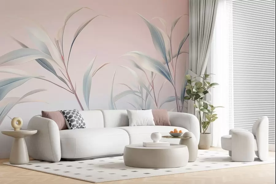 wall murals Royal elegance of leaves w05361