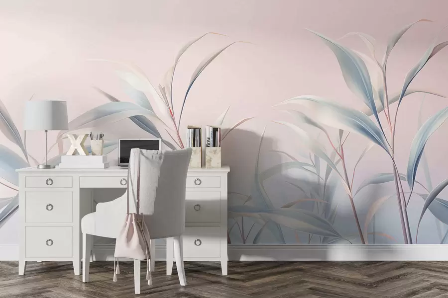 wall murals Royal elegance of leaves w05361