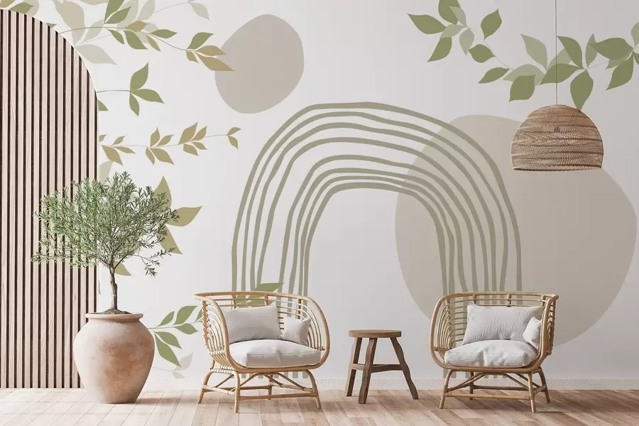 wall murals Abstraction and foliage w05373v1