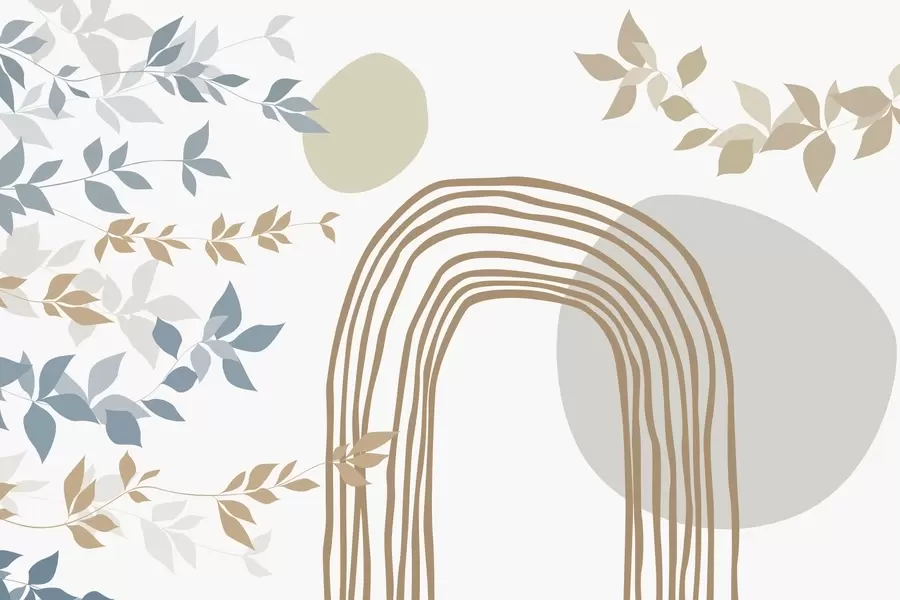 wall murals Abstraction and foliage w05373