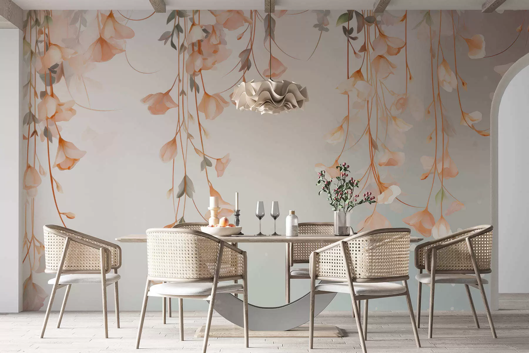 wall murals Hanging Floral Branches w05344