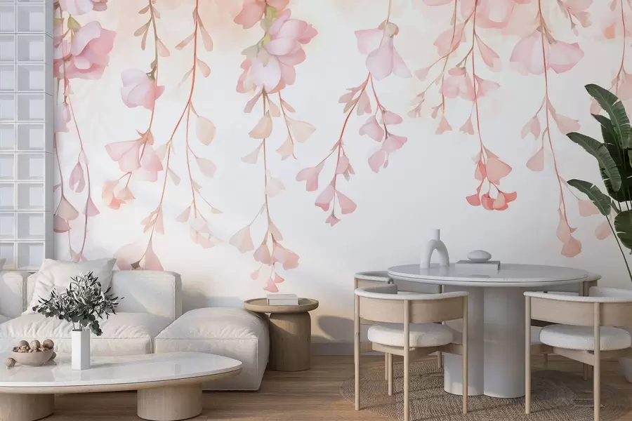 wall murals Delicate Hanging Flowers w05345