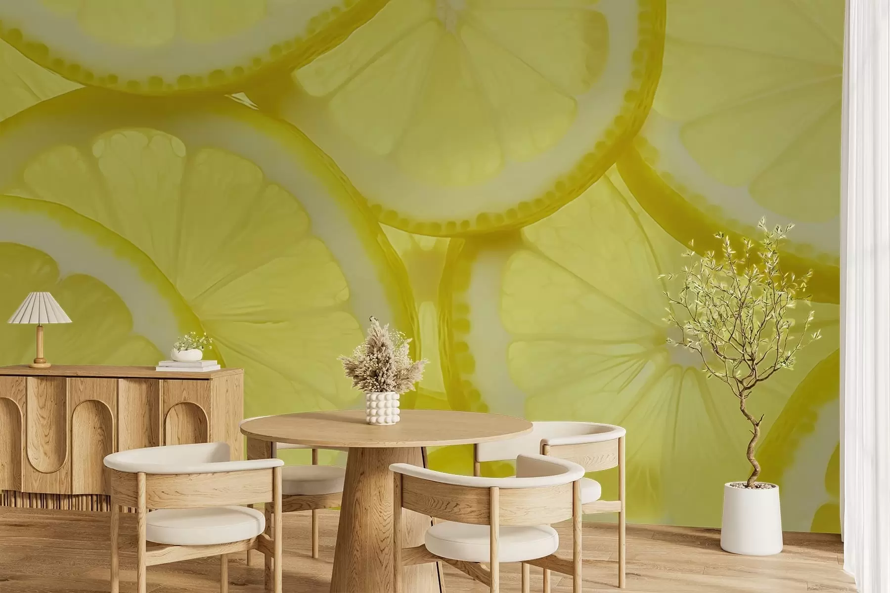 wall murals Lemon Slice Texture w05351