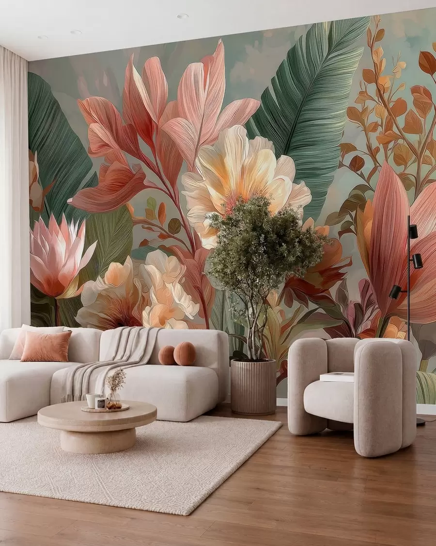 wall murals Coral Flower Canopy w05378