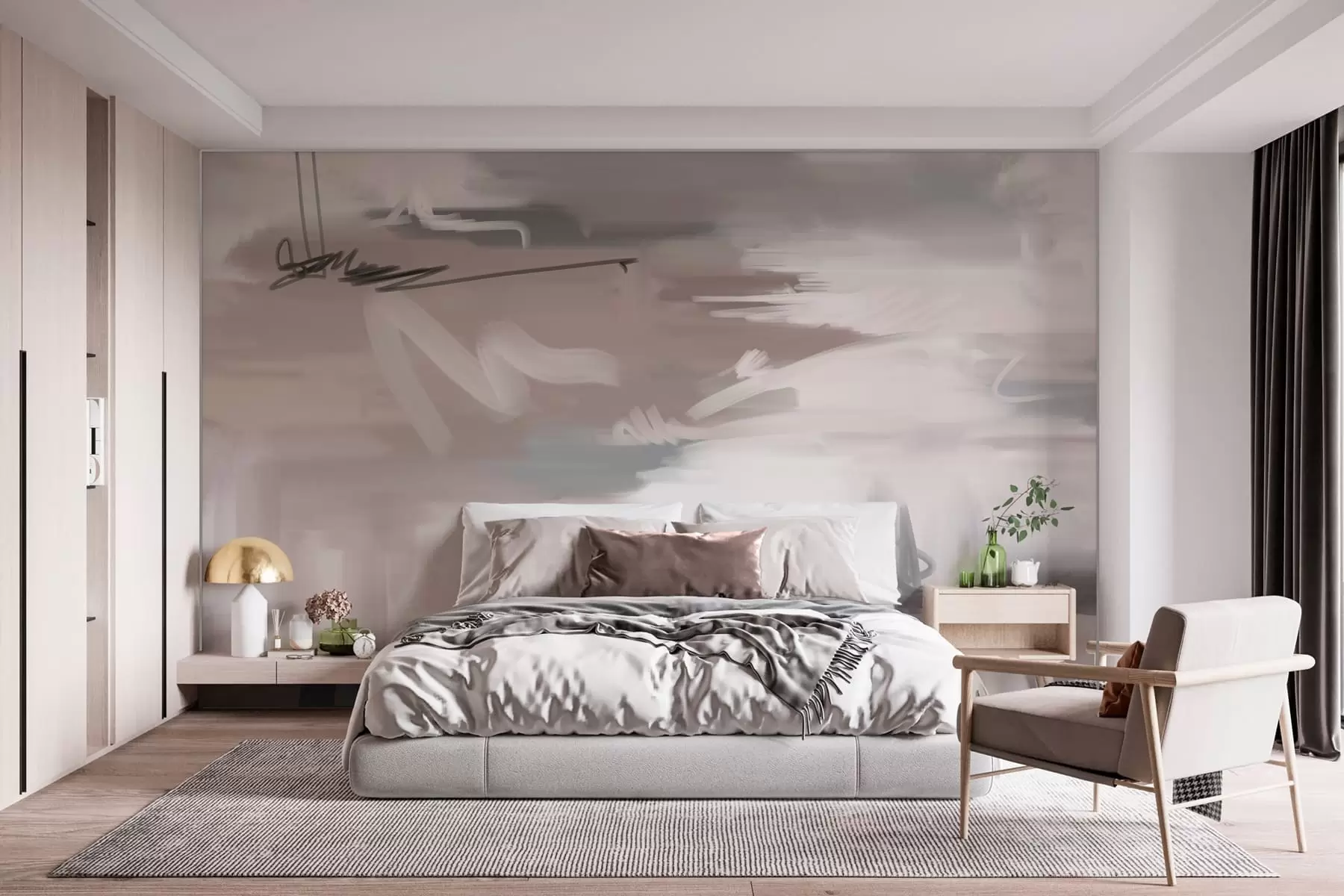 wall murals abstract art in the style of contemporary art w05235