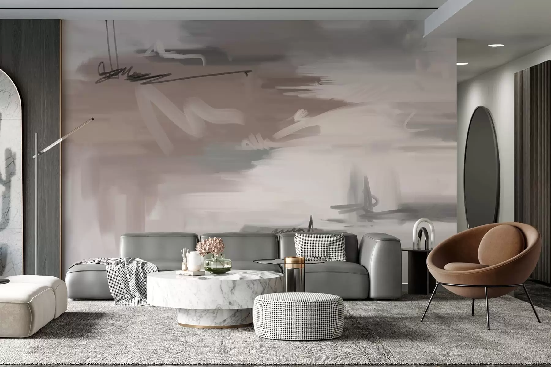 wall murals abstract art in the style of contemporary art w05235