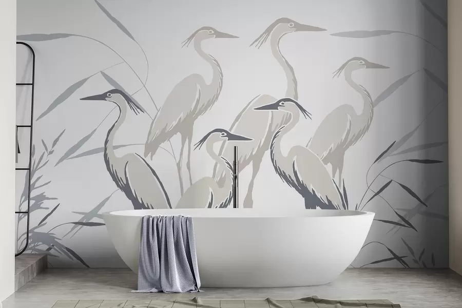 wall murals Herons w05397