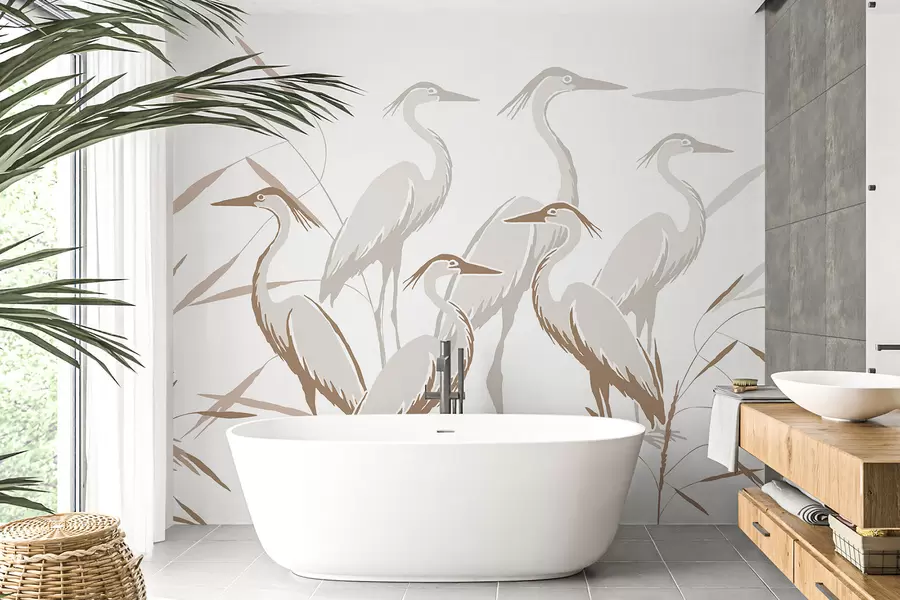 wall murals Herons w05397v1