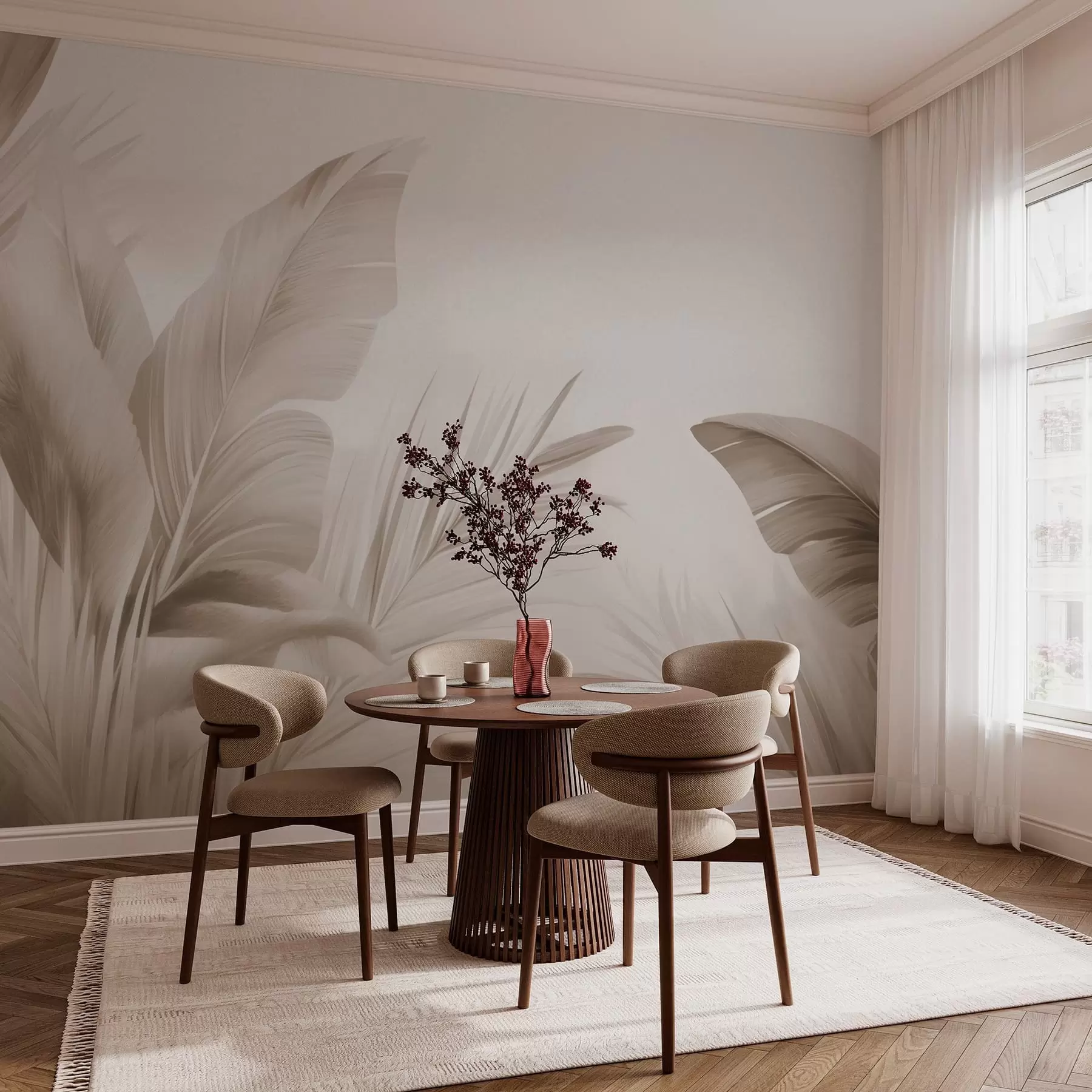 wall murals Banana leaves, long leaves w05377