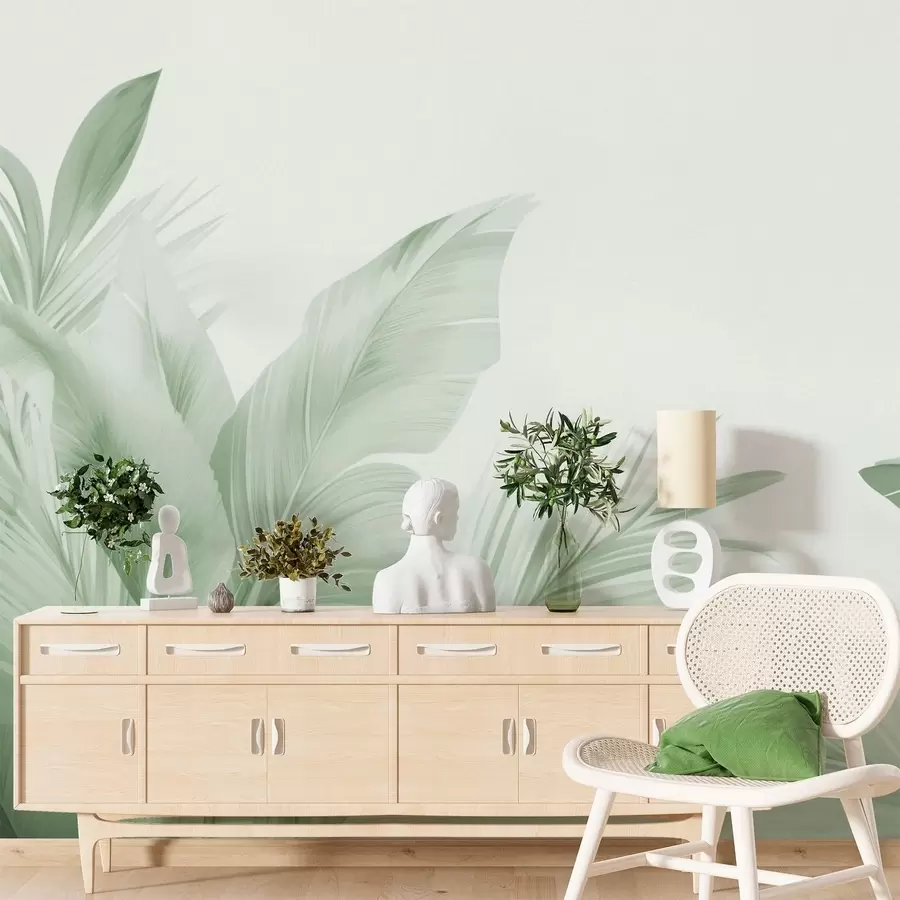 wall murals Banana leaves, long leaves w05377v3