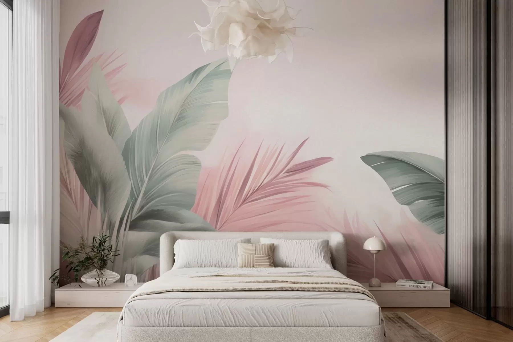 wall murals Banana leaves, long leaves w05377v2