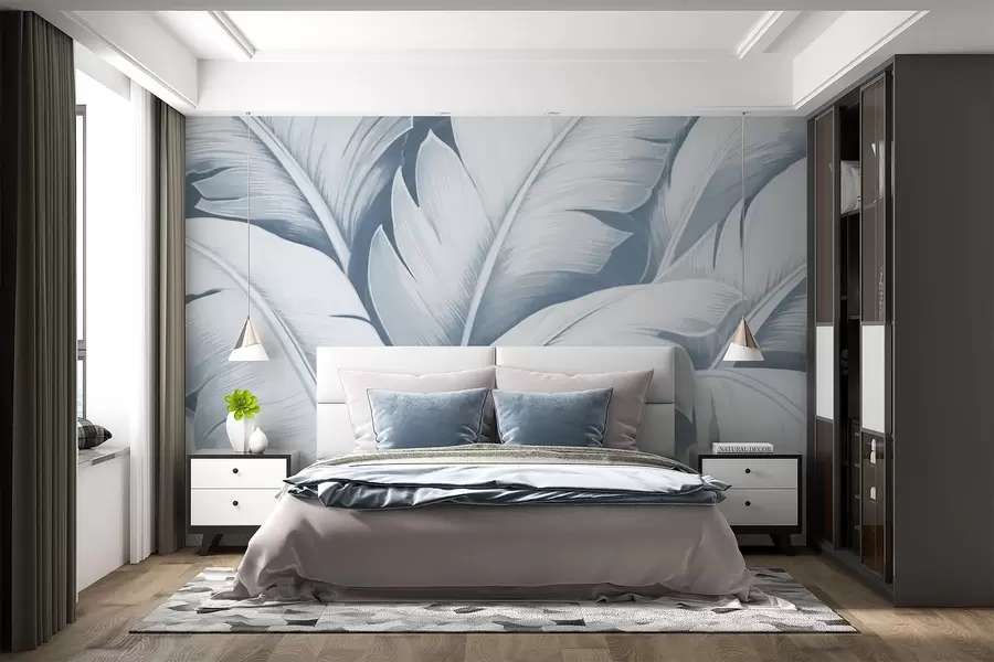 wall murals Large banana leaves w04991v2